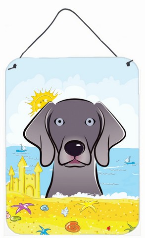 Weimaraner Summer Beach Wall or Door Hanging Prints