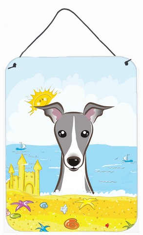 Italian Greyhound Summer Beach Wall or Door Hanging Prints