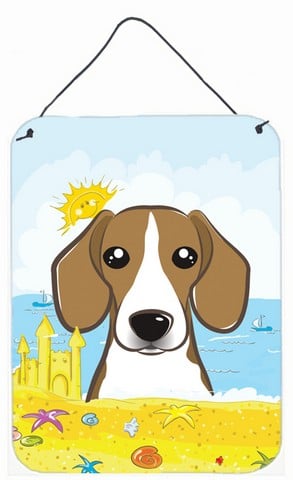 Beagle Summer Beach Wall or Door Hanging Prints