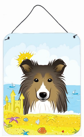 Sheltie Summer Beach Wall or Door Hanging Prints