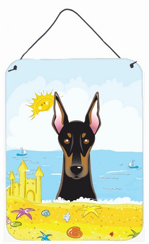 Doberman Summer Beach Wall or Door Hanging Prints