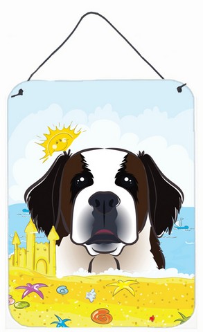 Saint Bernard Summer Beach Wall or Door Hanging Prints