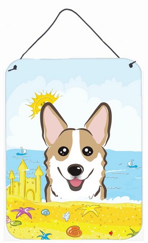 Sable Corgi Summer Beach Wall or Door Hanging Prints