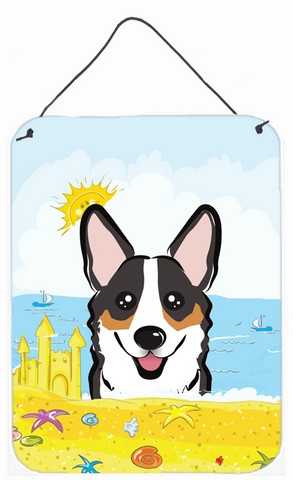 Tricolor Corgi Summer Beach Wall or Door Hanging Prints