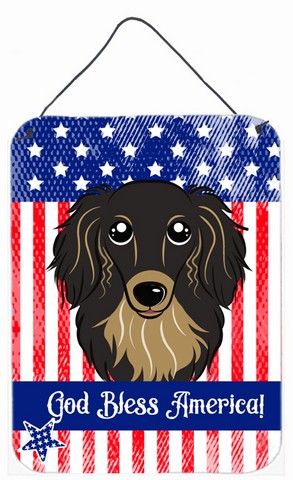 Longhair Black & Tan Dachshund Wall or Door Hanging Prints