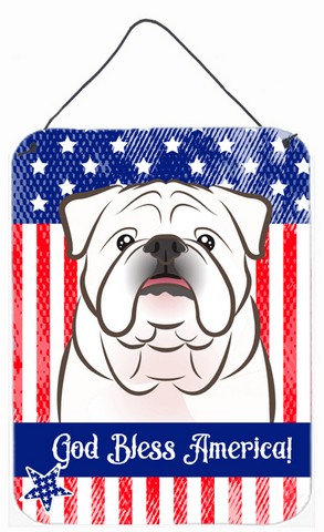 White English Bulldog Wall or Door Hanging Prints