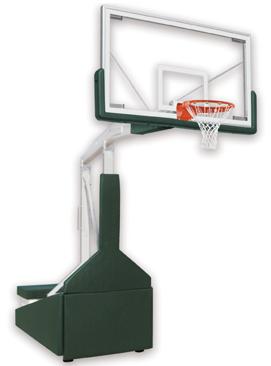 Picture of First Team Tempest Triumph-FL Steel-Glass Portable Basketball System With Official Glass Backboard- Gold