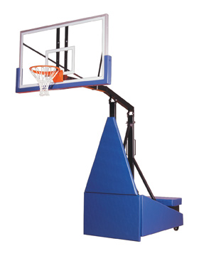 Picture of First Team Storm Supreme Steel-Acrylic Portable Basketball System With Regulation Size Backboard- Scarlet