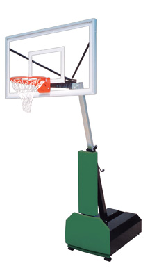 Picture of First Team Fury Select Steel-Acrylic Portable Basketball System- Black