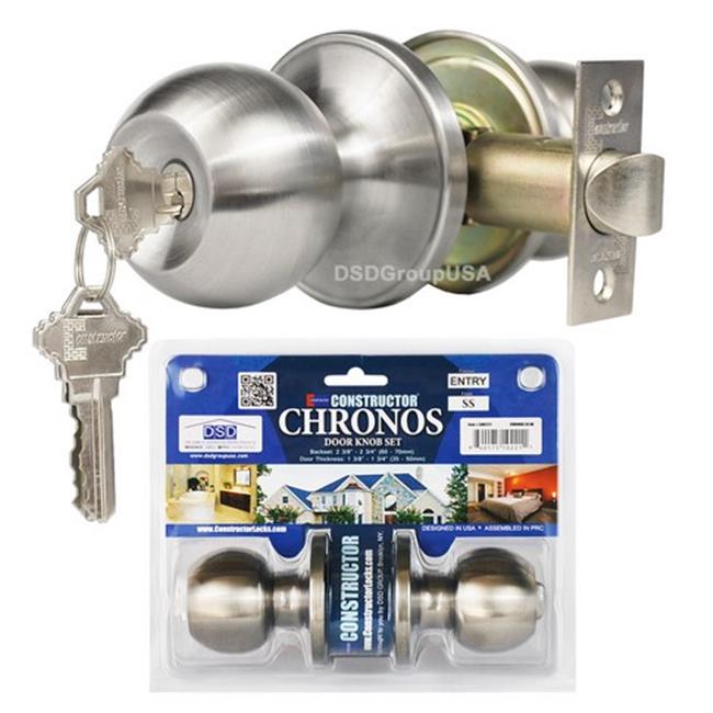 Constructor 3 x 7.5 x 4.5 in. Chronos Entry Door Lever Lock Set Knob Handle S...