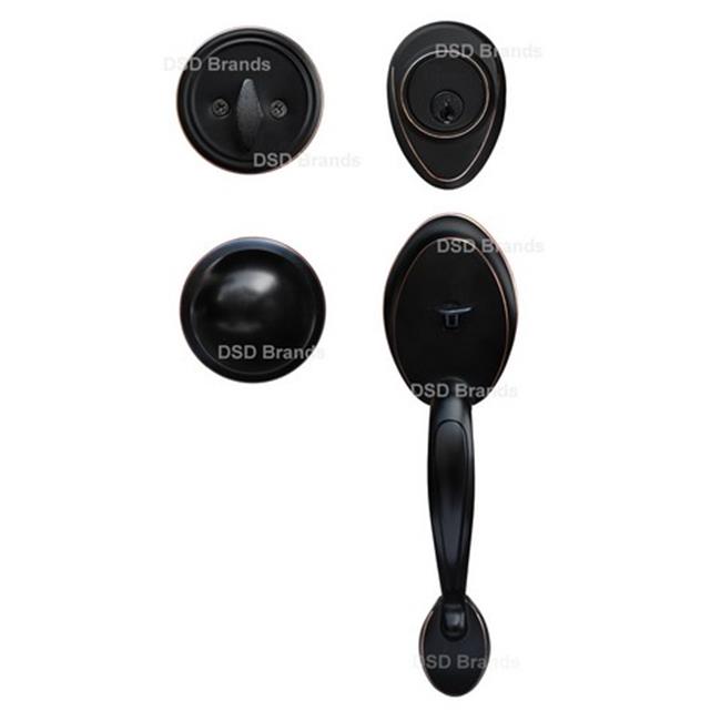 Constructor Comfort Entry Lock Set with Door Lever Handle- Oil Rubbed Bronze