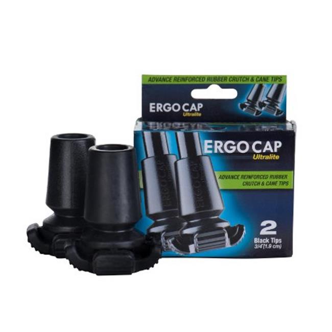 Ergoactives A018 Ergocap Universal Ultralite Cane Rubber Tip- 2 Piece