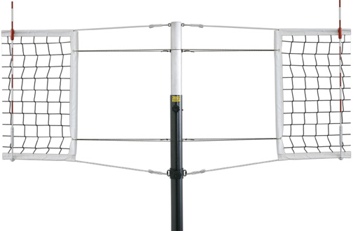 Picture of First Team Astro Express-SBS Aluminum Competition Aluminum Volleyball System with Sockets- Royal Blue