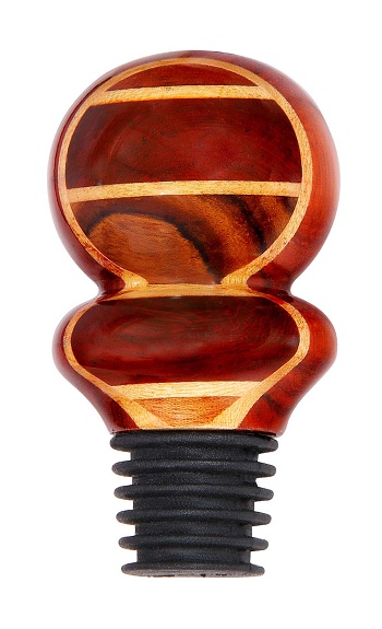 Picture of VinoStrumenti VSWSAW5 Multiwood Round Top All Wood Wine Bottle Stopper