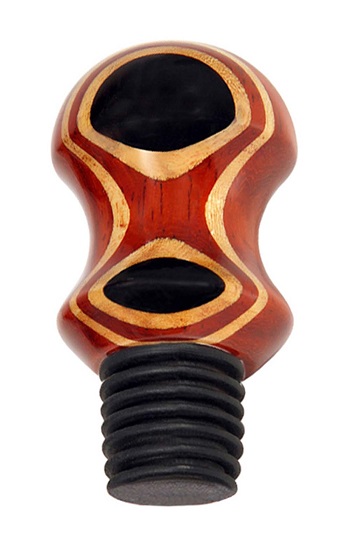 Picture of VinoStrumenti VSWSAW6 Ebony Eye Round Top All Wood Wine Bottle Stopper