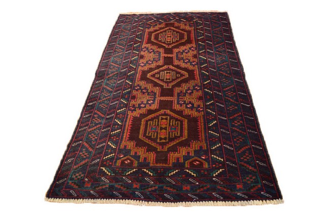 Picture of Rugs sh6910 Full Pile Afghan Baluch 3 x 6 ft. Hand Knotted 100% Wool Geometric Design Rug