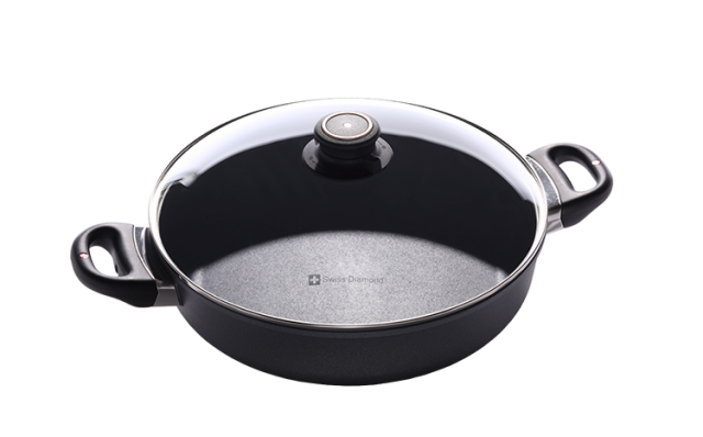 Picture of Swiss Diamond 6628ic 11 in. Induction Nonstick Sauteuse with Lid - 3.7 qt.