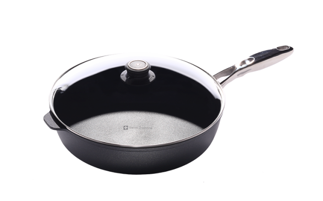 Picture of Swiss Diamond 6732ic 12.5 in. Induction Saute Pan with Stainless Steel Handle & Lid - 5.8 qt.
