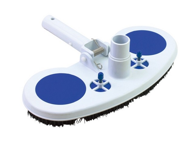 Air-Relief Valve Swimming Pool Vacuum Head, Blue & White - 13 in.