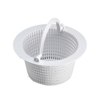 Swimming Pool Round Skimmer Basket with Handle- White - 6.25 in.