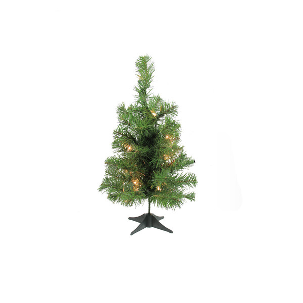 Pre-Lit Traditional Noble Fir Medium Artificial Christmas Tree - Clear Lights- 18 x 10 in.