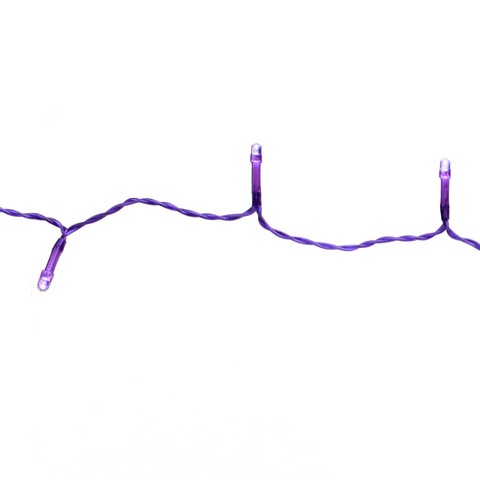Picture of NorthLight Battery Operated Purple LED Wide Angle Christmas Lights with Purple Wire&#44; Set of 20