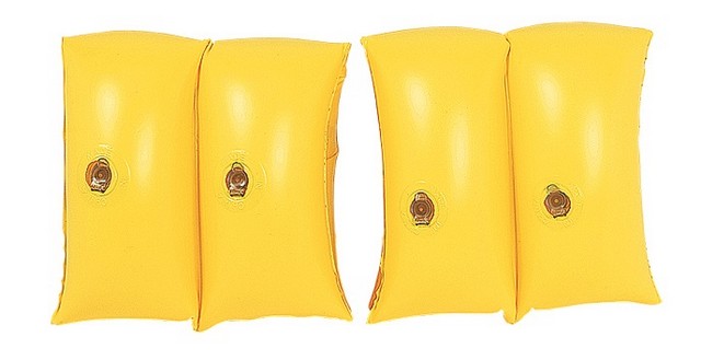 Inflatable Swimming Pool Arm Floats for Kids 3-6 Years, Yellow - Set of 2 -  NorthLight, 32148642