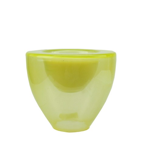 6 in. Lime Green Torchiere Shaped Glass Votive Candle Holder with Wax Candle -  NorthLight, 31799738
