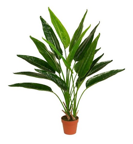 51.25 in. Artificial Green Travellers Tree with Decorative Brown Pot