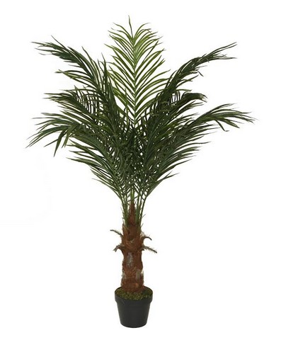 47.25 in. Decorative Potted Artificial Brown & Green Phoenix Palm Tree