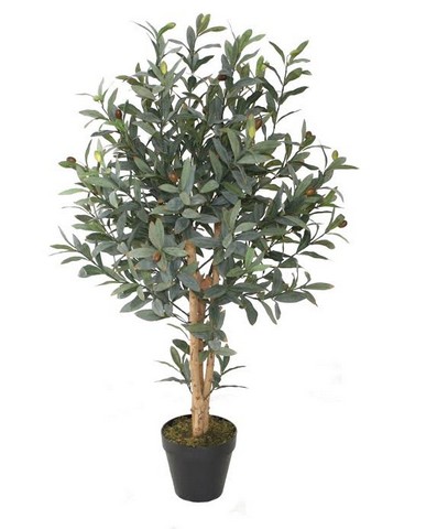 38.75 in. Decorative Potted Artificial Brown & Green Olive Tree