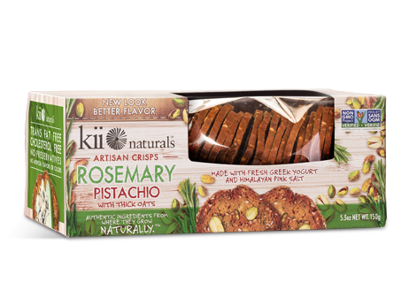 Picture of Kii Naturals Rosemary Pistachio Crisps - Case of 12 Packs