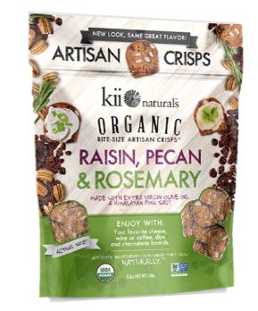 Picture of Kii Naturals Roasted- Pecan & Raisin with Rosemary Crisps - Case of 12 Packs