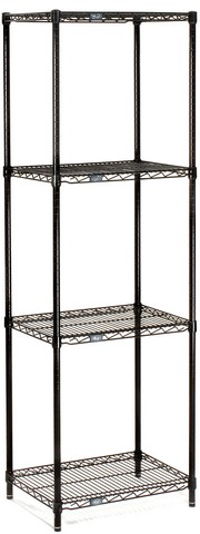 Epoxy 18 x 24 x 63 in. Starter Shelf Unit- Black