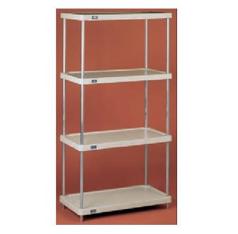 Picture of Nexel Industries 18366ZSP Solid Plastic 18 x 36 x 63 in. Electroplating 4 Shelf Unit&#44; Poly-Z-Brite