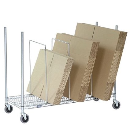 Single Level Carton Stand- Chrome - 18 x 48 x 39 in.