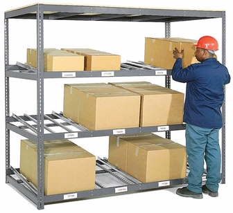 GFR45 5 Level Carton Gravity Flow Rack, 48 x 96 x 84 in.