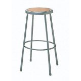 HB18 18 in. Steel Adjustable Hardboard Seat Stool