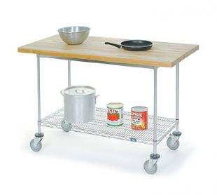 MB3072P Plastic Laminate Mobile Work Bench - 30 x 72 x 40 in.