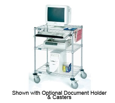 PS24304C 3 Tier Computer Workstation Unit, Chrome - 24 x 30 x 42 in.