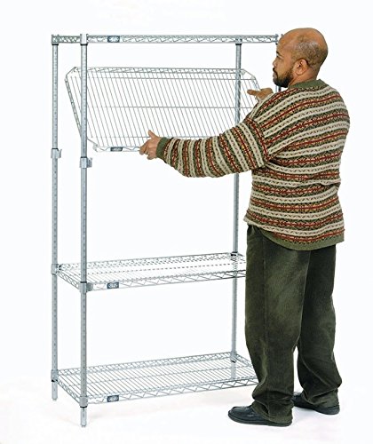 18607AC 18 x 60 x 74 in. E-Z Adjust Wire Shelving Starter Shelf Unit, Chrome