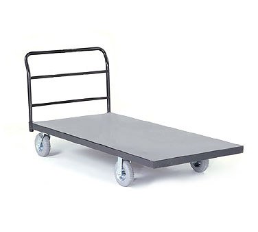 Platform Truck w/Steel Deck, 5 Polyurethane Casters, 48 x 30, 1000 Lb. Capacity