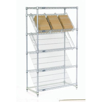 SS2436C 36 x 24 in. Chrome Wire Slant Shelf