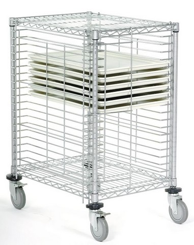 TT19C Chrome Single Compartment Tray Truck - 39 H x 30 W x 18  in.