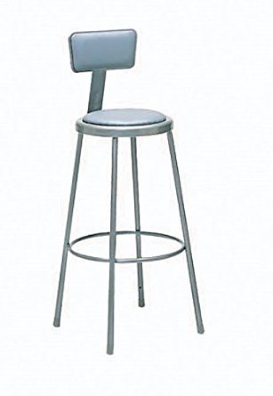 24-33 in. Adjustable Steel Stool - Gray