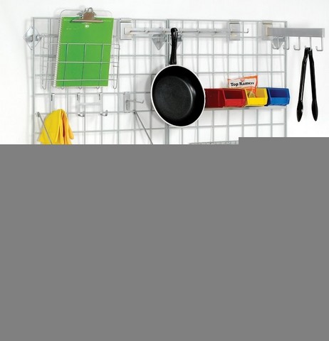 48 x 72 in. Epoxy Space Wall System Wire Grid Panel, Gray
