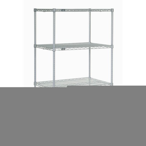 Epoxy 21 x 60 x 63 in. Starter Shelf Unit - Silver