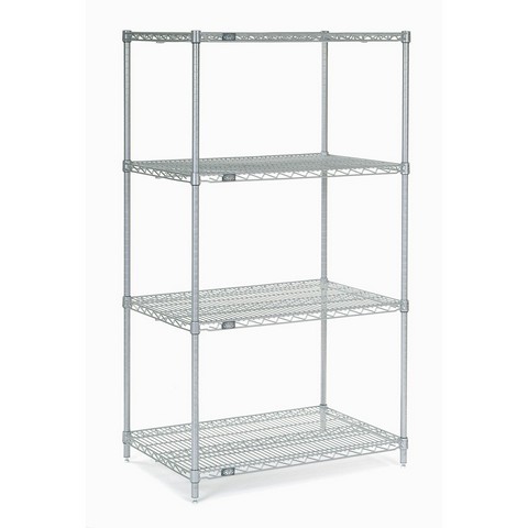 ate Wire Shelving Starter Unit, Silver Epoxy, 72W X 21D X 63H