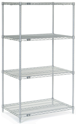 24248C 24 x 24 x 86 in. Plate Starter Shelf Unit, Chrome