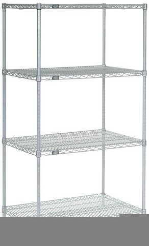 ate Wire Shelving Starter Unit, Silver Epoxy, 30W X 24D X 74H